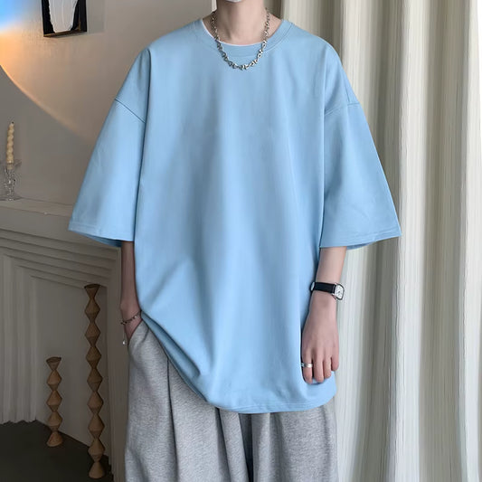 Loose Casual Fit Blank T-Shirt (100% Cotton)