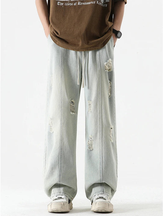 Casual Ripped Loose Straight Jeans