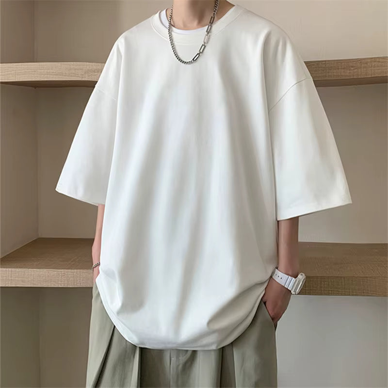 Loose Casual Fit Blank T-Shirt (100% Cotton)