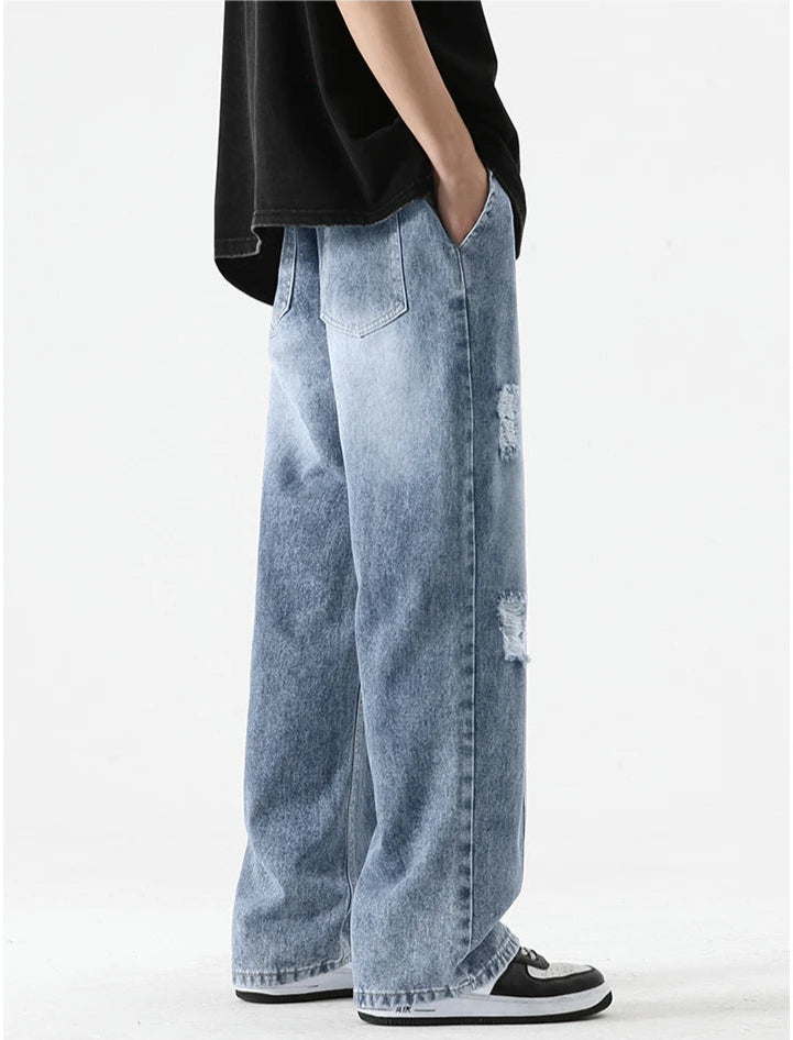 Casual Ripped Loose Straight Jeans
