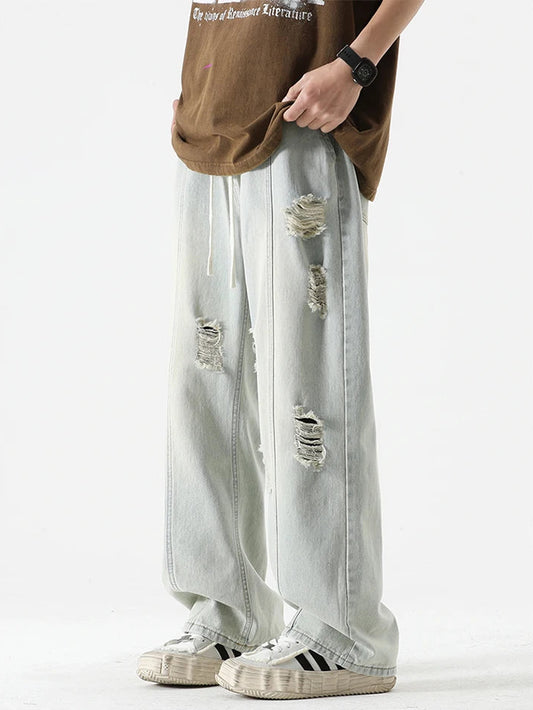 Casual Ripped Loose Straight Jeans