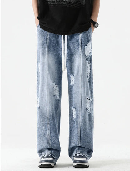 Casual Ripped Loose Straight Jeans