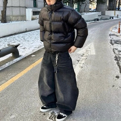 Extra Wide Black Jeans - Oversized