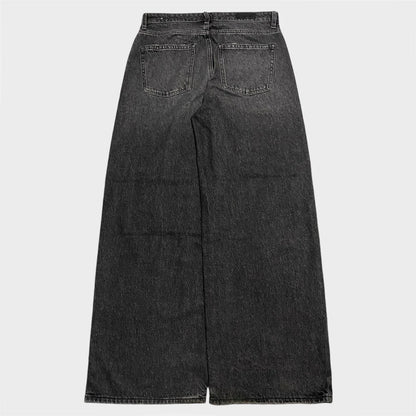 Extra Wide Black Jeans - Oversized