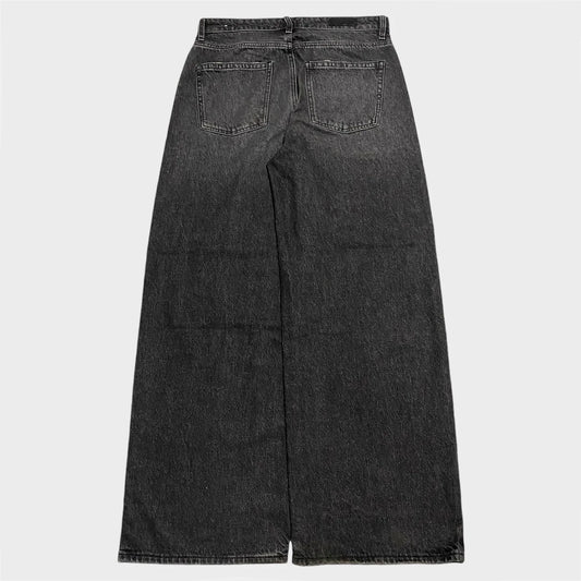 Extra Wide Black Jeans - Oversized