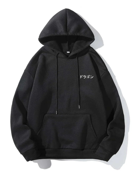 Japanese Dragon Casual Street Oversized Hoodie