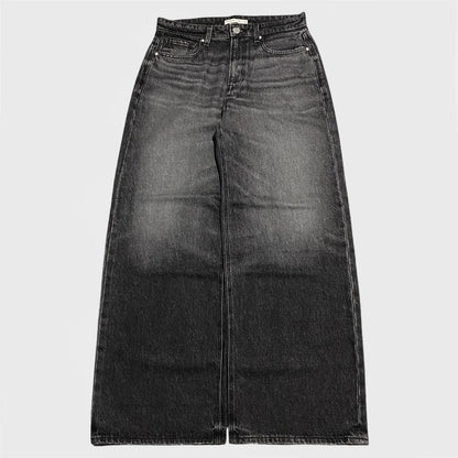 Extra Wide Black Jeans - Oversized